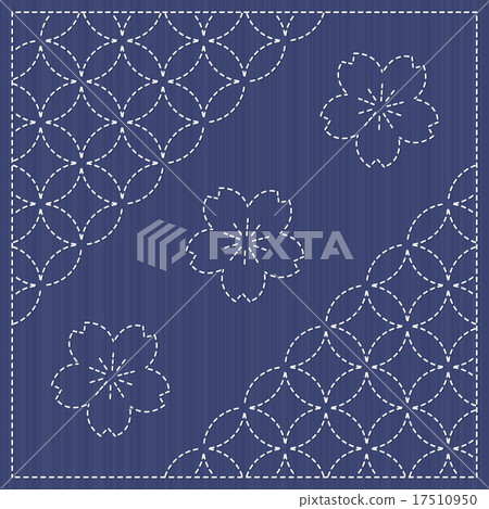 Endless texture. Japanese Embroidery Ornament. Endless texture. Japanese Embroidery Ornament. 17510950