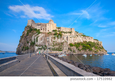 Landscape of Ischia port with Aragonese Castle 17510982