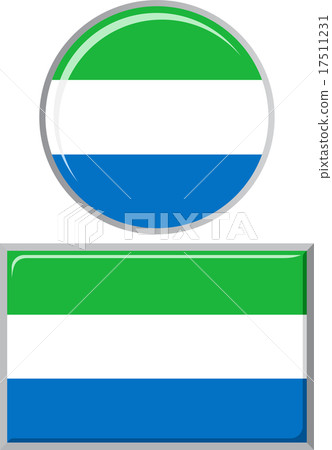 Sierra Leone round and square icon flag. Vector - Stock Illustration ...