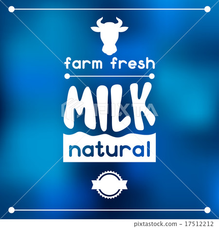 Milk emblem design on abstract mesh background 17512212
