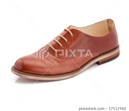 Brown leather shoes isolated on a white 17512568
