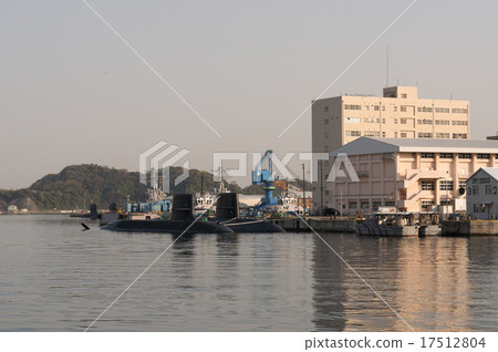 A submarine of Yokosuka taking a morning sun A submarine of Yokosuka taking a morning sun 17512804