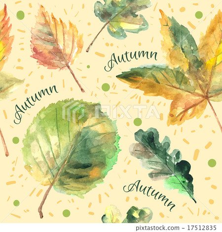 Hand drawn autumn leaves 17512835
