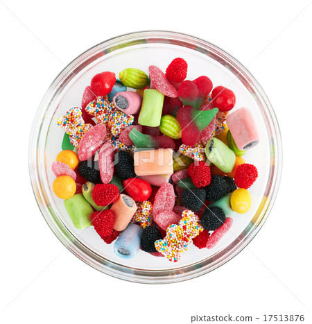 Sweet colorful candy in bowl 17513876