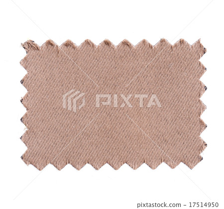 Piece of sample color fabric isolated on white 17514950