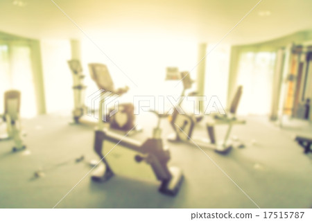 Abstract blur Fitness center with traineger equipments ( Filter 17515787