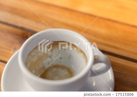 Espresso Coffee cup on wood table Espresso Coffee cup on wood table 17515806