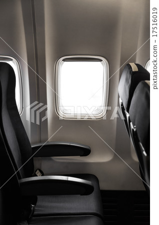 Airplane window ( Filtered image processed vintage effect. ) 17516019