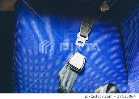 Seat belt in airplane ( Filtered image processed vintage effect Seat belt in airplane ( Filtered image processed vintage effect 17516064