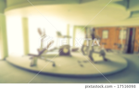 Abstract blur Fitness center with traineger equipments ( Filter 17516098