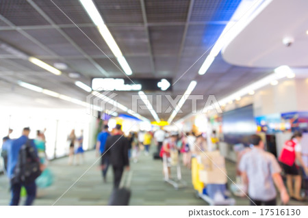 Abstract blur passenger in the airport 17516130
