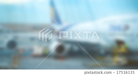 Abstract blur airport outside the window 17516135