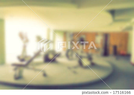 Abstract blur Fitness center with traineger equipments ( Filter 17516166