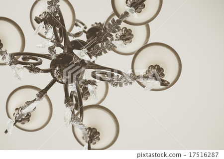 Beautiful crystal chandelier ( Filtered image processed vintage 17516287