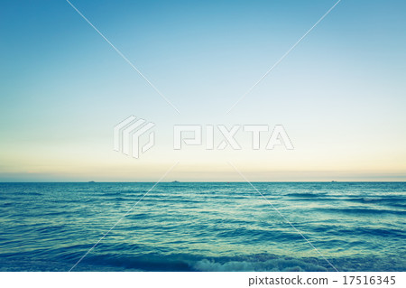 Sea and sky ( Filtered image processed vintage effect. ) 17516345