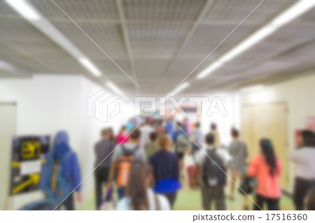 Abstract blur passenger in the airport 17516360