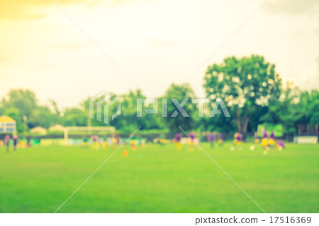 Abstract blur Soccer game ( Filtered image processed vintage eff Abstract blur Soccer game ( Filtered image processed vintage eff 17516369
