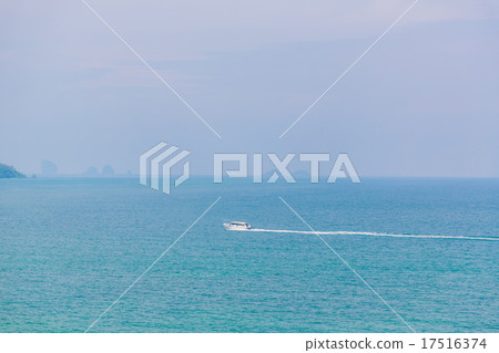 Blue sea and sky ( Filtered image processed vintage effect. ) Blue sea and sky ( Filtered image processed vintage effect. ) 17516374