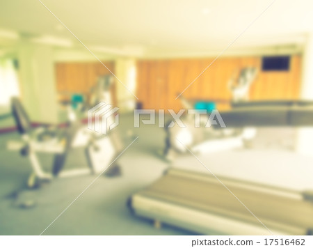 Abstract blur Fitness center with traineger equipments ( Filter 17516462