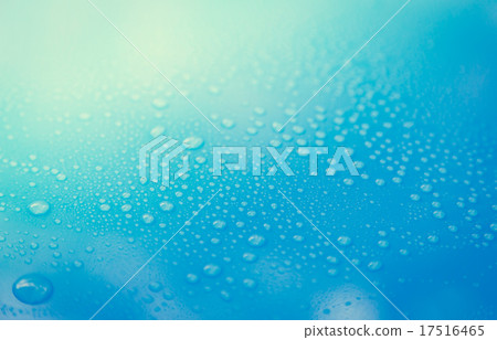 Drops of water on blue floor Drops of water on blue floor 17516465