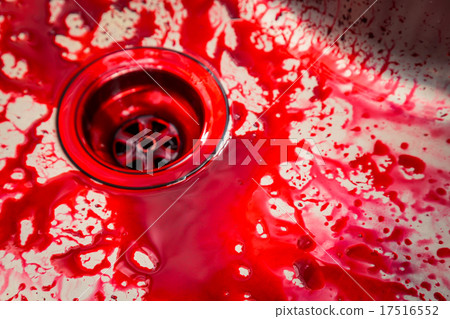 Kitchen sink with blood for halloween 17516552