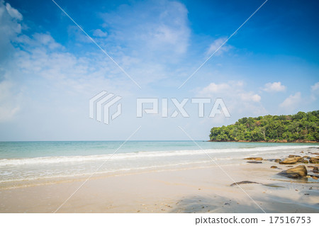 Beach and tropical sea with blue sky Beach and tropical sea with blue sky 17516753