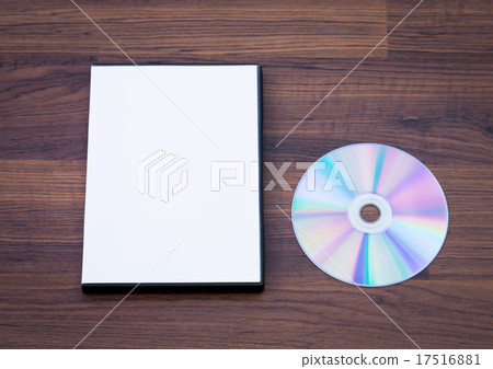 Blank compact disc with cover on wood background ground Blank compact disc with cover on wood background ground 17516881
