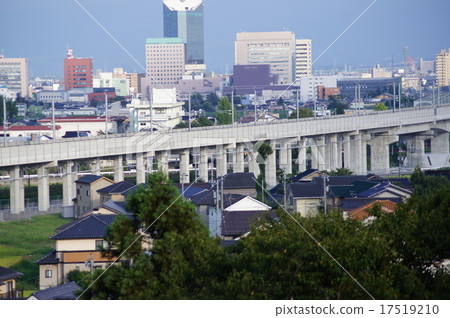 Shinkansen elevated Toyama city Shinkansen elevated Toyama city 17519210