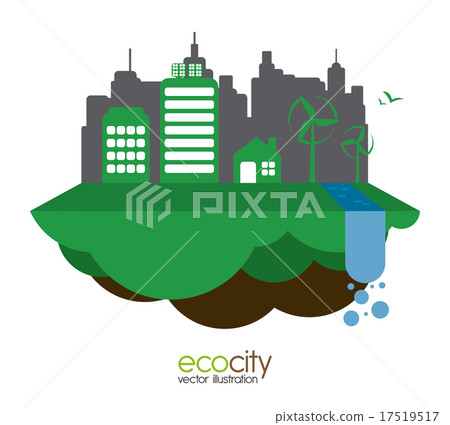 eco city design vector illustration eps10 graphic eco city design vector illustration eps10 graphic 17519517