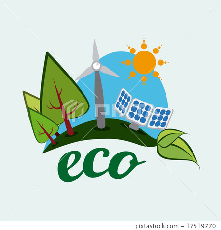 Ecology design over blue background vector illustration Ecology design over blue background vector illustration 17519770