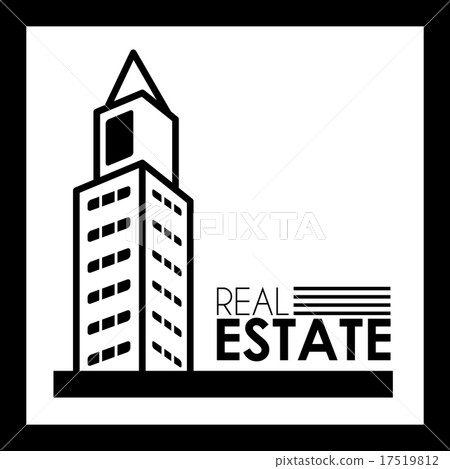 Real estate design over black background vector illustration Real estate design over black background vector illustration 17519812