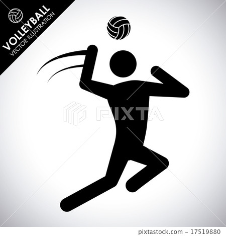 volleyball design over gray background vector illustration volleyball design over gray background vector illustration 17519880