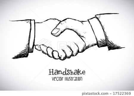 Handshake design over white background vector illustration 17522369