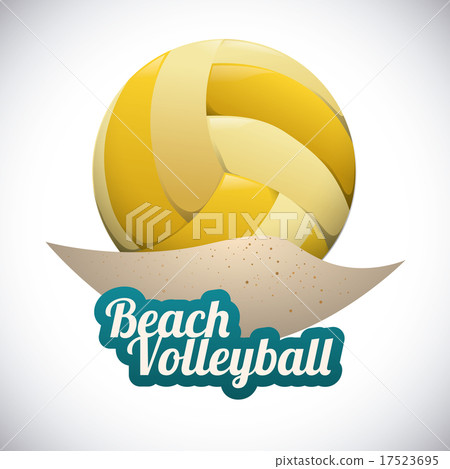 volleyball design over gray background vector illustration 17523695