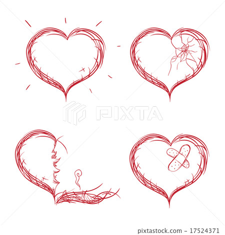 Heart design over white background vector... - Stock Illustration ...