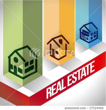 Real estate design over gray background vector illustration 17524488