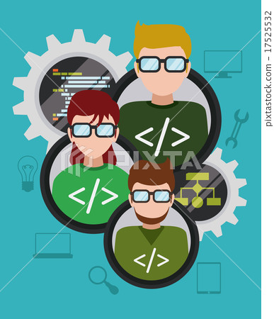 Web developer design. Web developer design. 17525532
