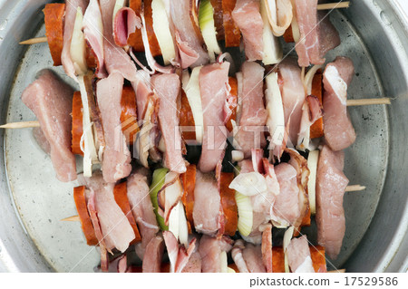 preparation of food - skewers preparation of food - skewers 17529586