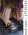 Salmon baked in Christmas market in Berlin, Germany 17530164