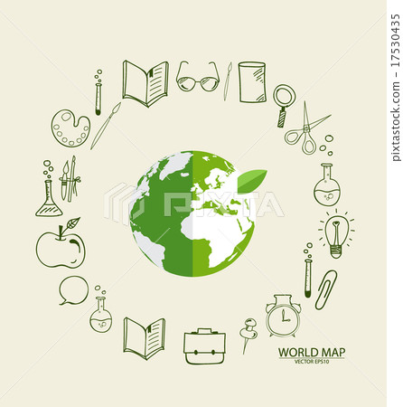 Modern globe with application icon, modern template design. Vect Modern globe with application icon, modern template design. Vect 17530435