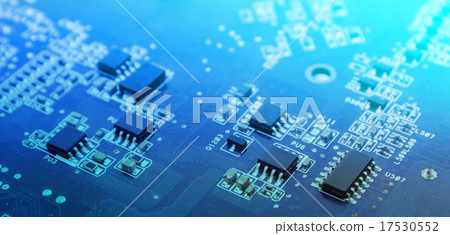 close-up of electronic circuit board 17530552