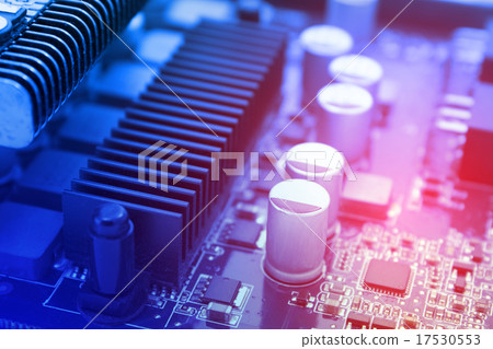 close-up of electronic circuit board 17530553