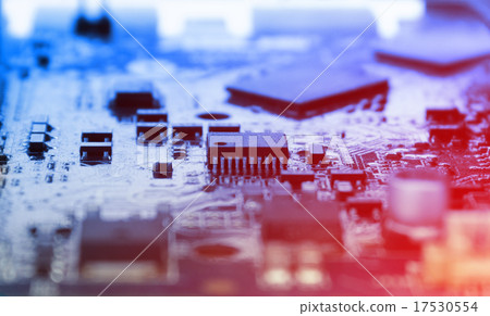 close-up of electronic circuit board 17530554