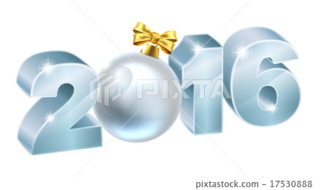 2016 Christmas or New Year Bauble 17530888