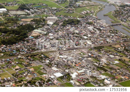 Aerial view of Kamusa-Ichinomiya Station near Forefront Line 17531956