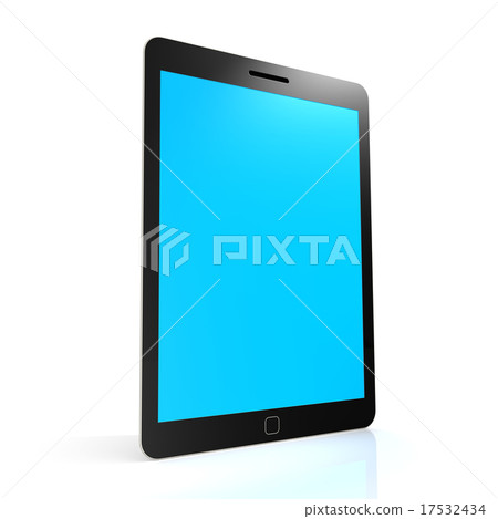 Stand tablet with blue screen Stand tablet with blue screen 17532434