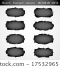 vector set Black framed labels 17532965
