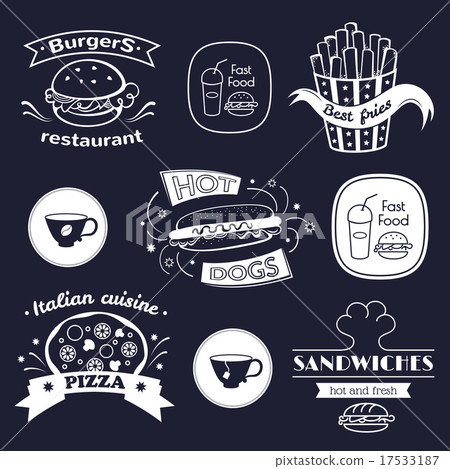 Fast food signs set Fast food signs set 17533187