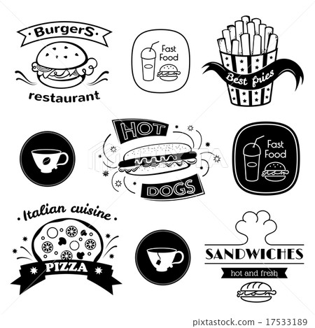 Fast food signs set Fast food signs set 17533189