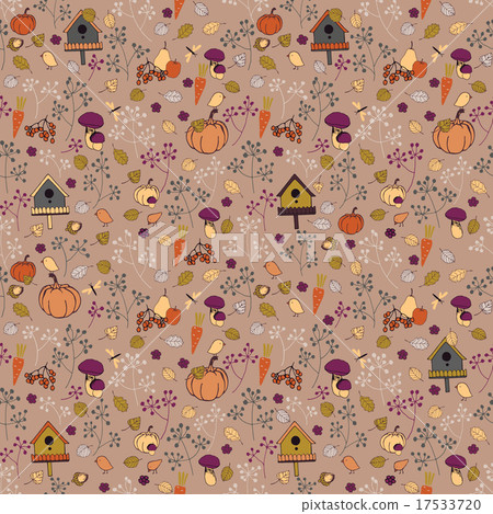 Seamless autumn pattern 17533720